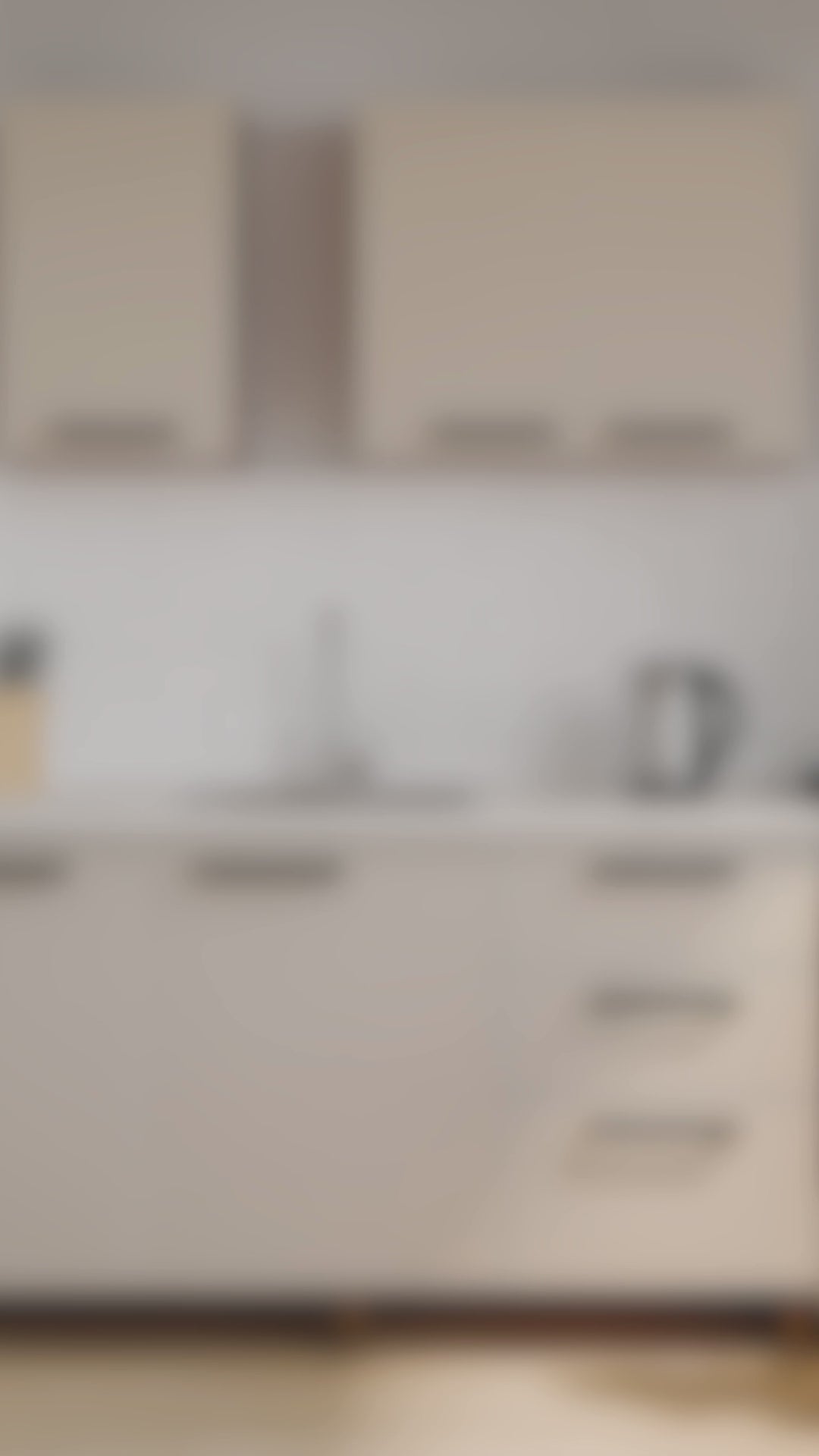 Cargar vídeo: Cocina canna 120cm 6 puertas 2 cajones cafe blanco apagado