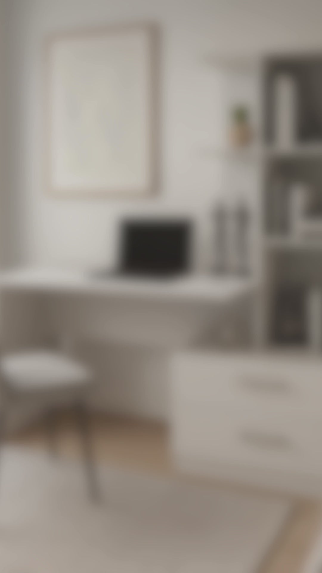 Cargar vídeo: Escritorio + Biblioteca Poli Blanco