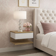 Mesa De Noche Roma Natural Blanco/Apagado