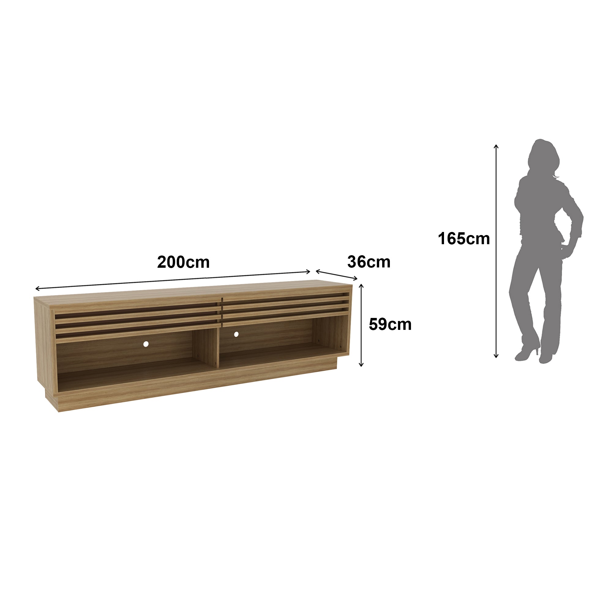 Mesa para TV 65" Urban Almendra