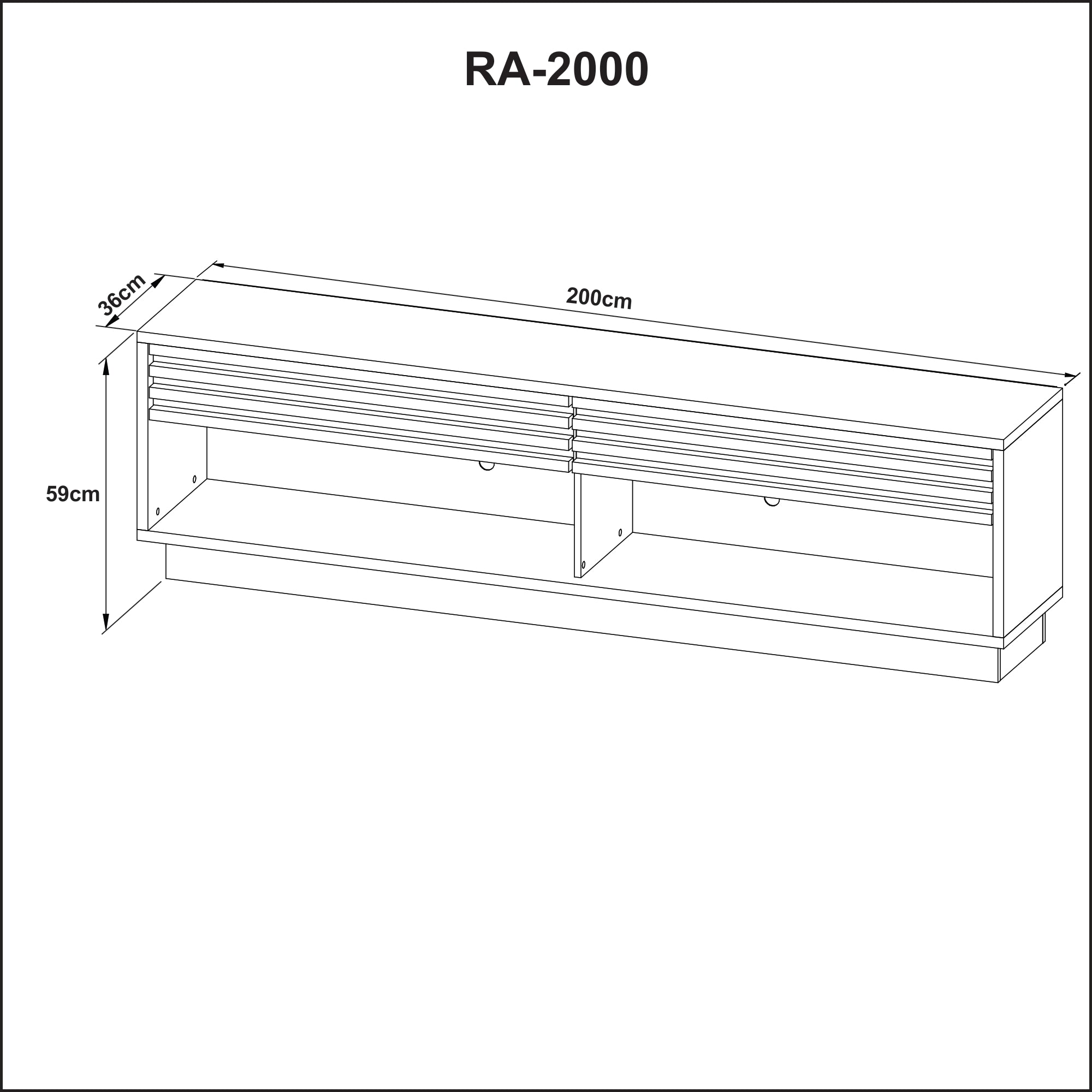 Mesa para TV 65" Urban Almendra