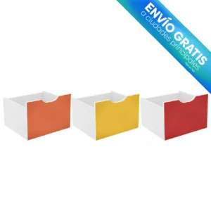 Kit 3 cajones organizador Santos Multicolor con envio gratis