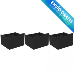 Kit 3 cajones organizador Santos Negro con envio gratis