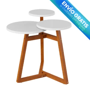 Mesa Auxiliar Buk Blanco Almendra con envio gratis