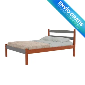 CAMA DOBLE DELTA ACACIA/GRIS con envio gratis