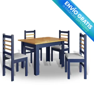 Comedor Texas 4 Puestos Marrón/azul con envio gratis