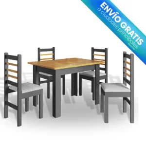 Comedor Ventura 4 Puestos Marrón/gris con envio gratis