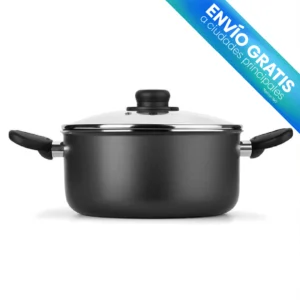 OLLA CACEROLA SUPERIOR 24 CM CON TAPA GRIS envio gratuito
