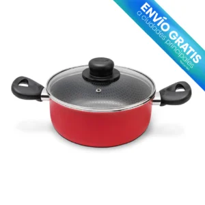 OLLA RED 22 CM CON TAPA ROJO con envio gratis