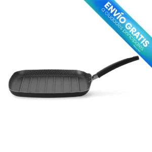 SARTÉN PARRILLA ACANALADA SUPERIOR CUADRADA GRIS con envio gratis