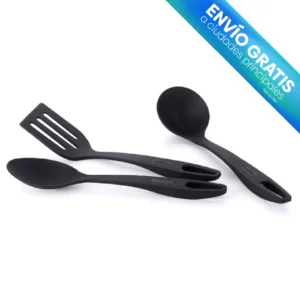SET 3 ACCESORIOS DE COCINA NEGRO con envio gratis