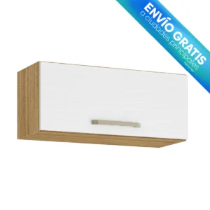 Mueble Auxiliar Dalia 1 Puerta Basculante Maderado Natural/Blanco Supremo con envio gratis