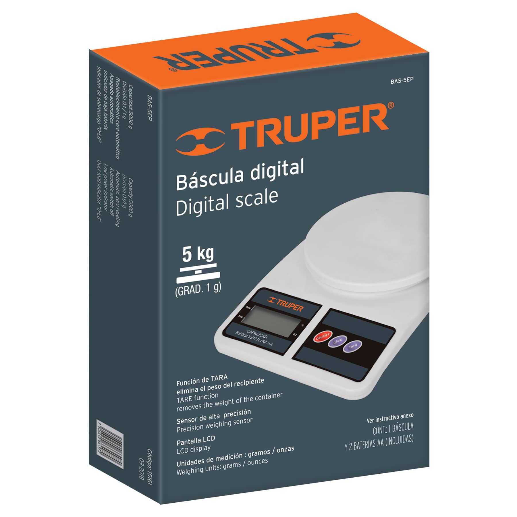 Báscula Digital Gramera Base Plástica 5KG - TRUPER 15161 - 2020 home  Colombia
