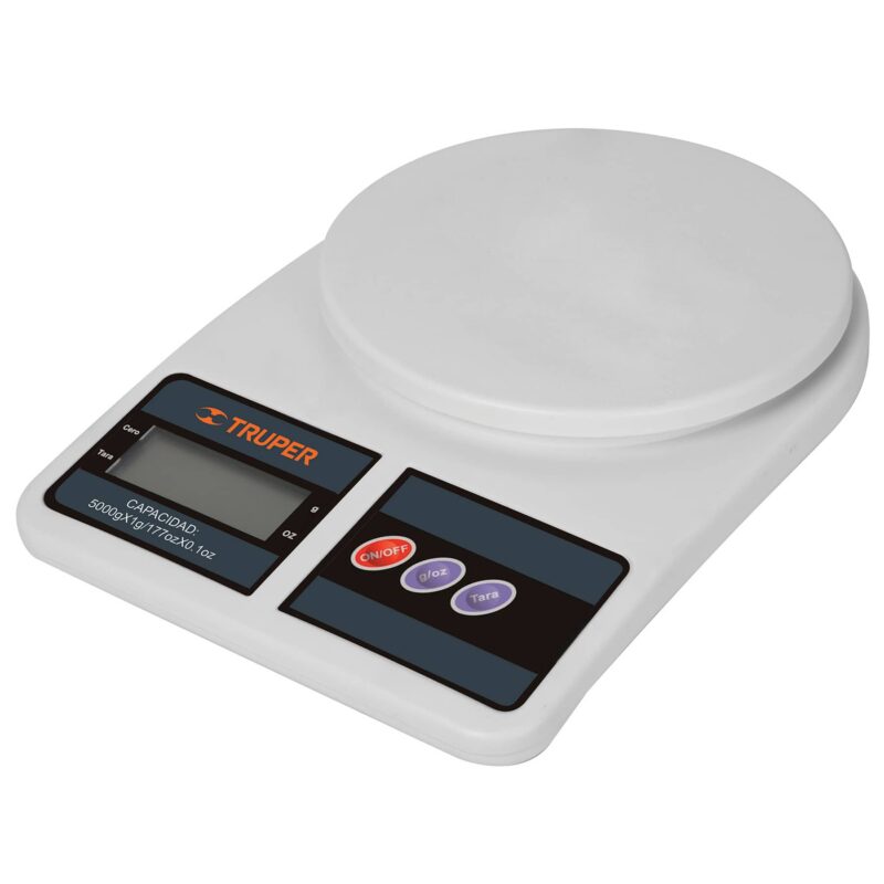 Báscula Digital Para Cocina, Capacidad 5 Kg Truper 15161