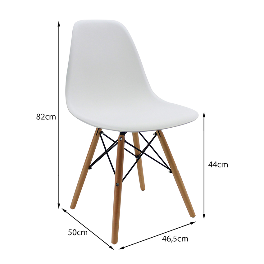 Comprá silla Eames blanca por unidad en cuotas